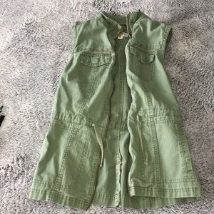 Army Green Jean Vest